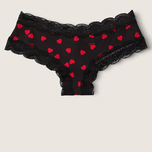 ❤️HEARTS VS PINK Lace-Trim Cheekster Valentine's Day Holiday Panties NWT - Picture 2 of 8